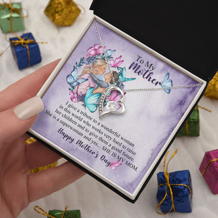 Mother's Day | My Mom is a Superwoman - Forever Love Necklace