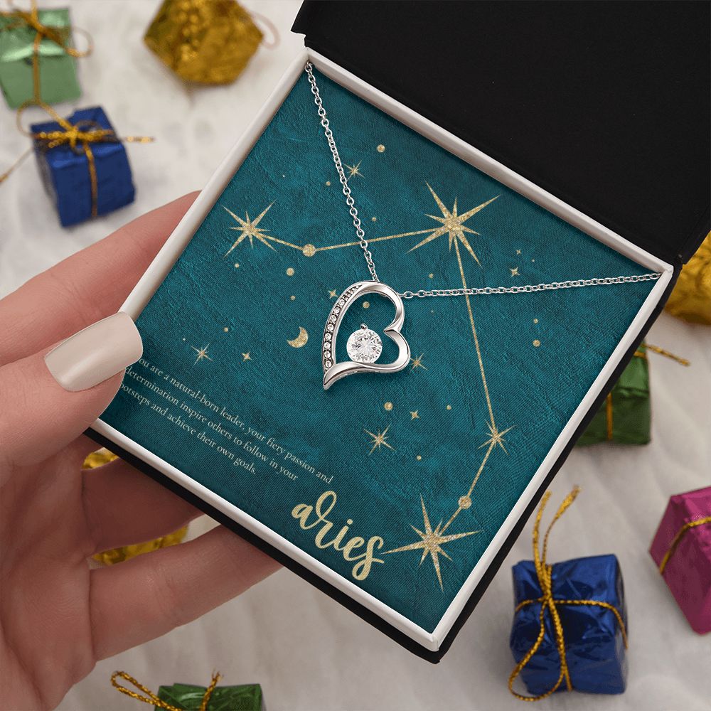 Aries | You are a natural-born leader, your fiery passion and determination inspire others to follow in your footsteps and achieve their own goals. - Forever Love Necklace