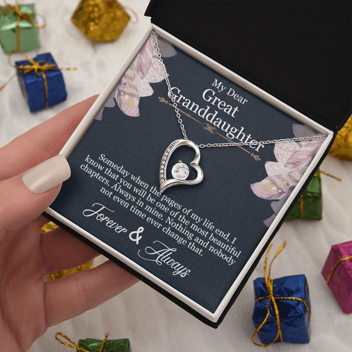 My Dear Great Granddaughter | You will be one of the most beautiful chapters - Forever Love Necklace