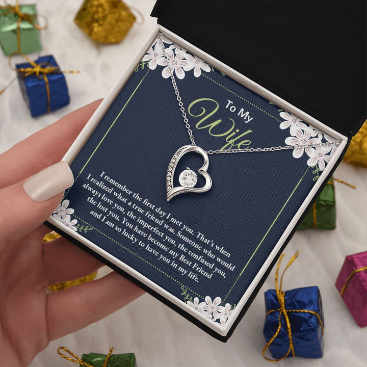 To My Wife | I remember the day I first met you - Forever Love Necklace
