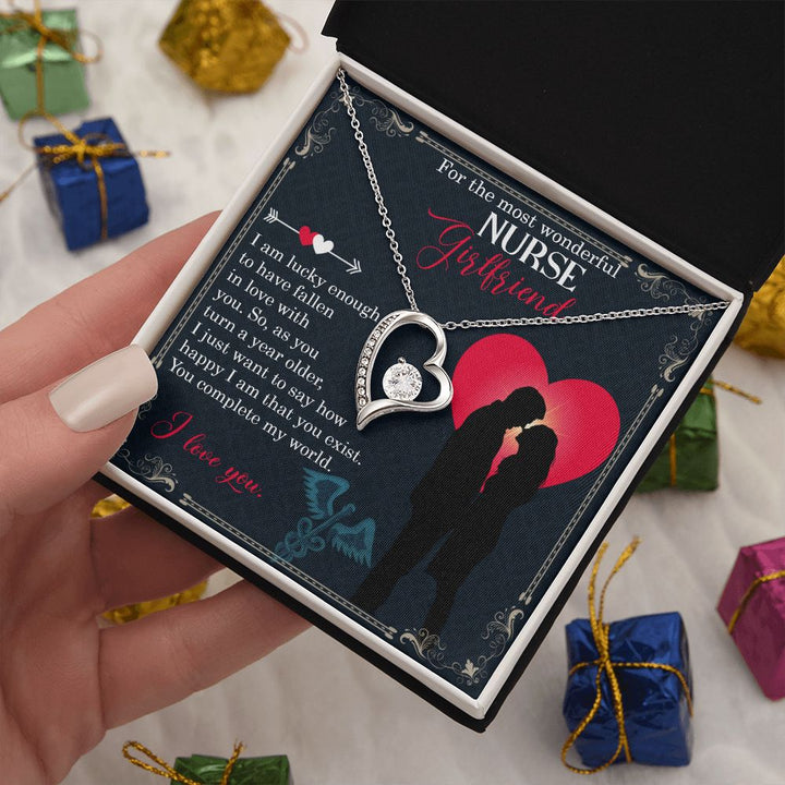 For the most wonderful Nurse Girlfriend | I just want to say how happy I am - Forever Love Necklace