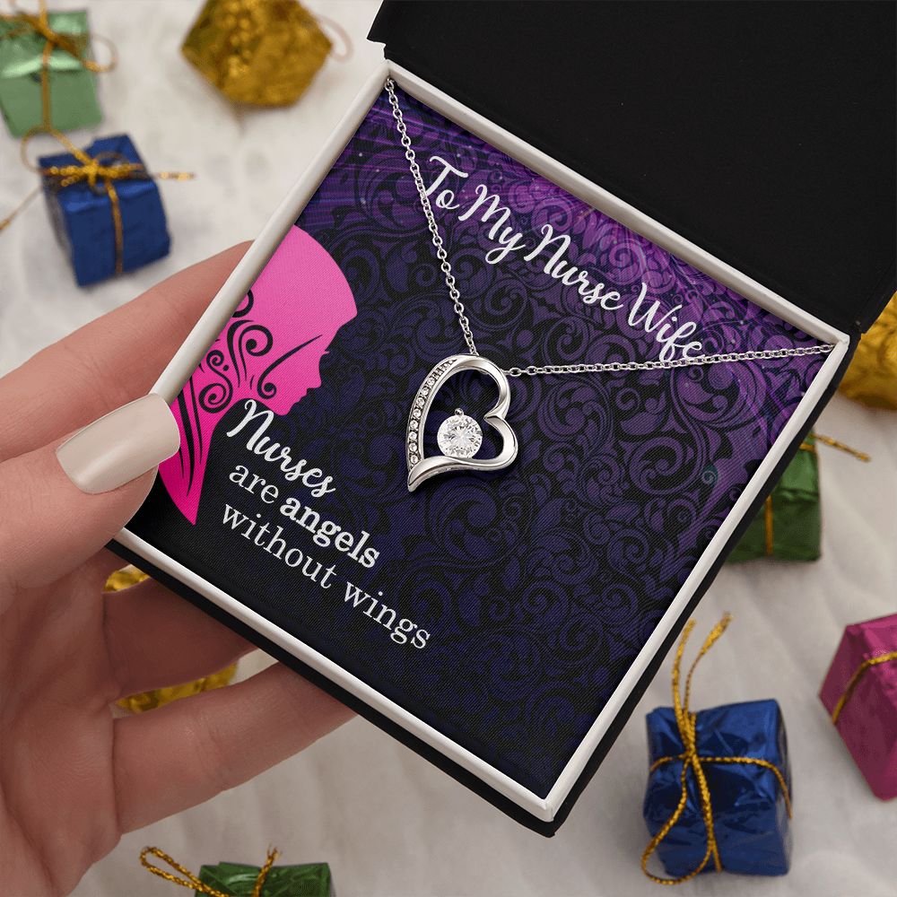 To My Nurse Wife | Nurses are Angels without wings - Forever Love Necklace