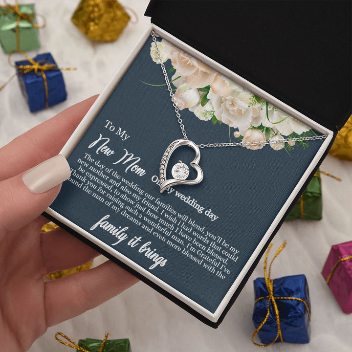 To My Mother-in-Law | To my new mom on my wedding day - Forever Love Necklace