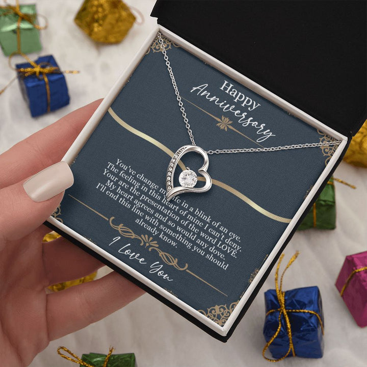 Happy Anniversary | You've change my life in a blink of an eye - Forever Love Necklace