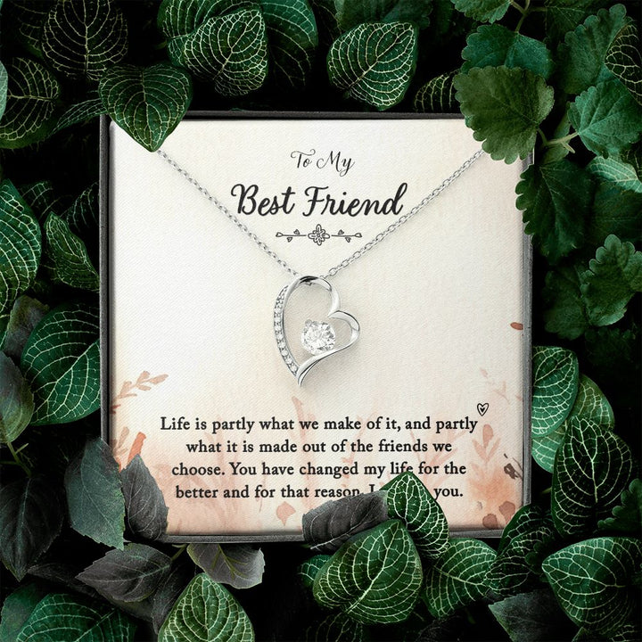 To My Best Friend | You Changed My Life - Forever Love Necklace