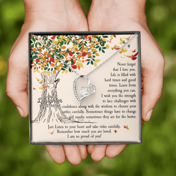 To My Daughter | Never forget that I Love You - Forever Love Necklace