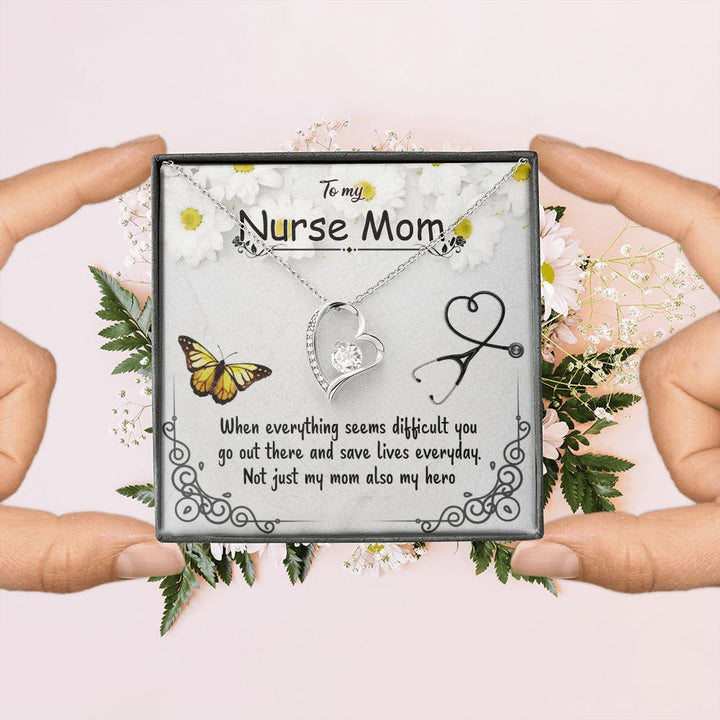 To My Mom | To My Nurse Mom - Forever Love Necklace