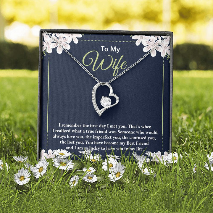 To My Wife | I remember the day I first met you - Forever Love Necklace