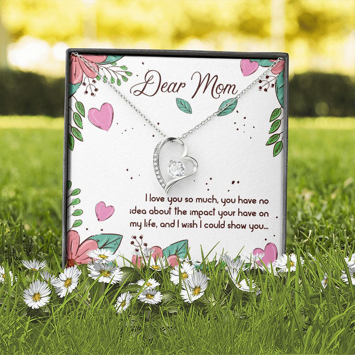 To My Mom | Mom I Love You so Much - Forever Love Necklace