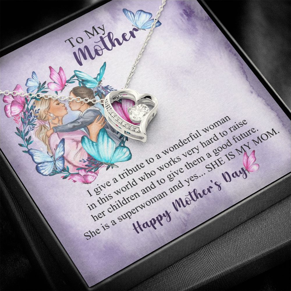 Mother's Day | My Mom is a Superwoman - Forever Love Necklace