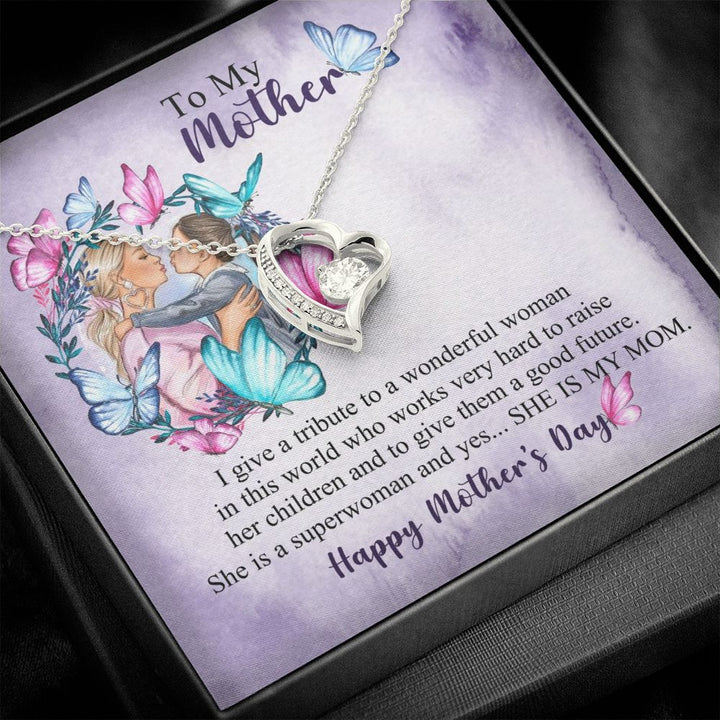 Mother's Day | My Mom is a Superwoman - Forever Love Necklace