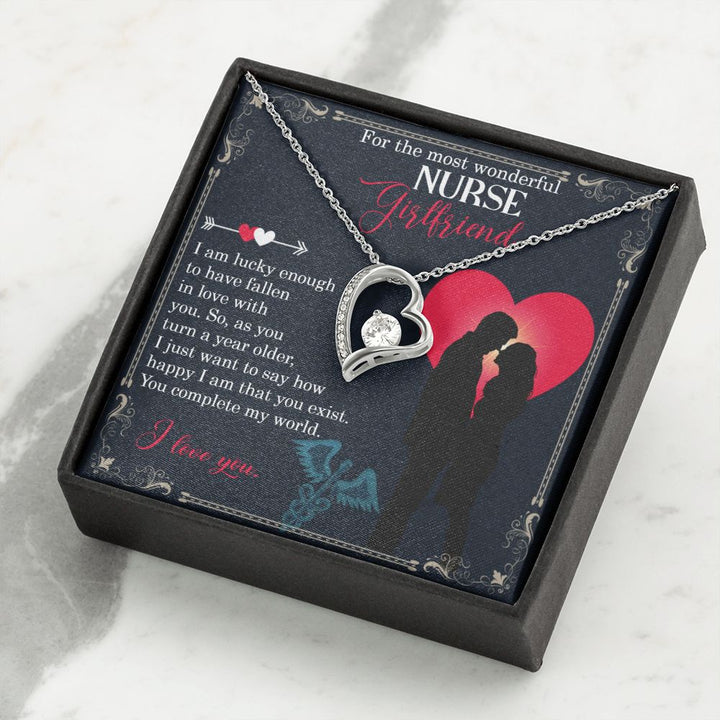 For the most wonderful Nurse Girlfriend | I just want to say how happy I am - Forever Love Necklace