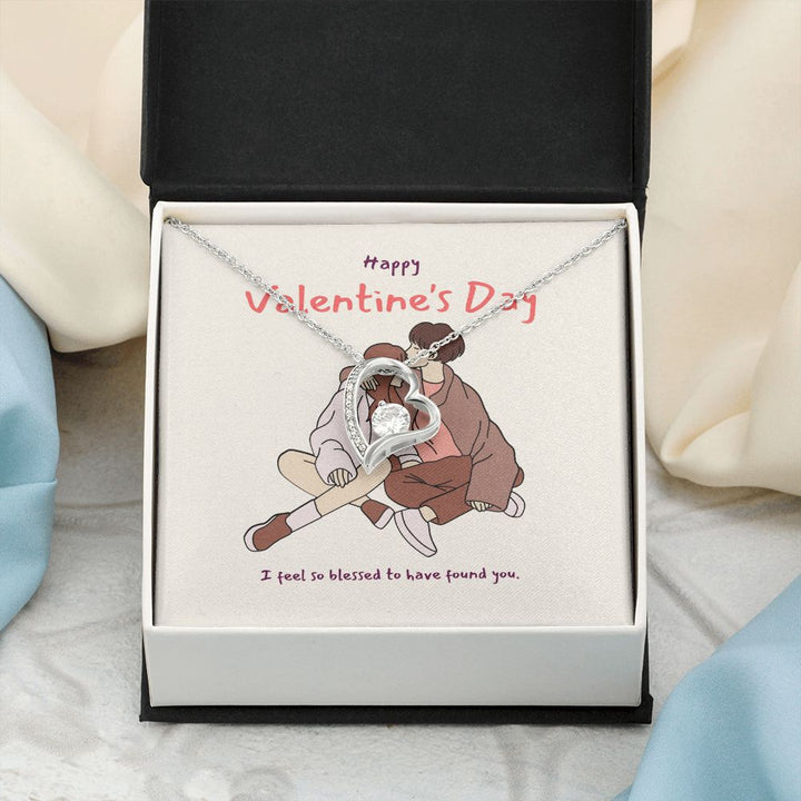 Happy Valentine's Day | I'm So Lucky to Be Yours - Forever Love Necklace