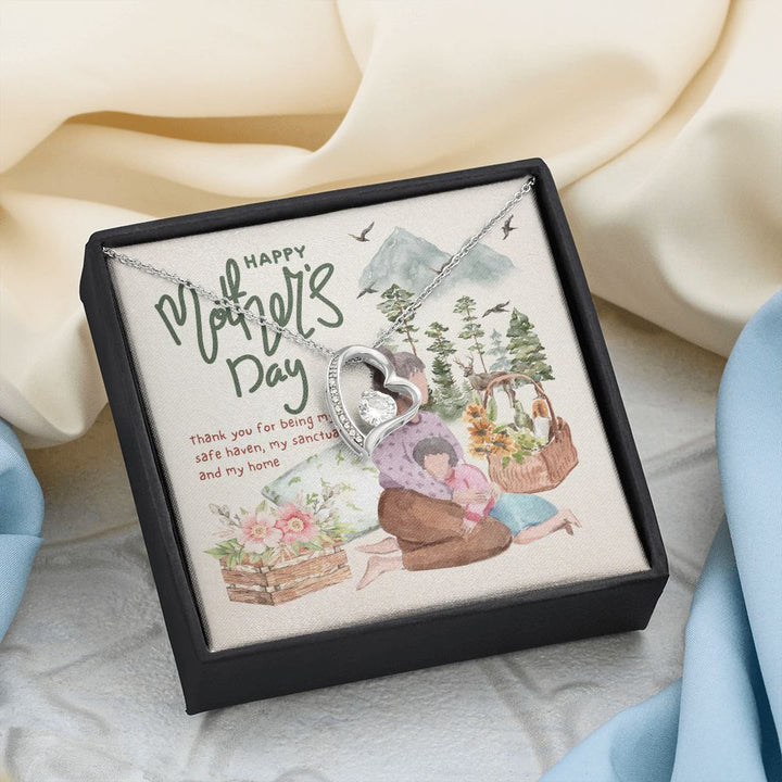 Happy Mother's Day | Thank you for being my safe haven - Forever Love Necklace