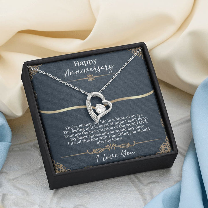 Happy Anniversary | You've change my life in a blink of an eye - Forever Love Necklace