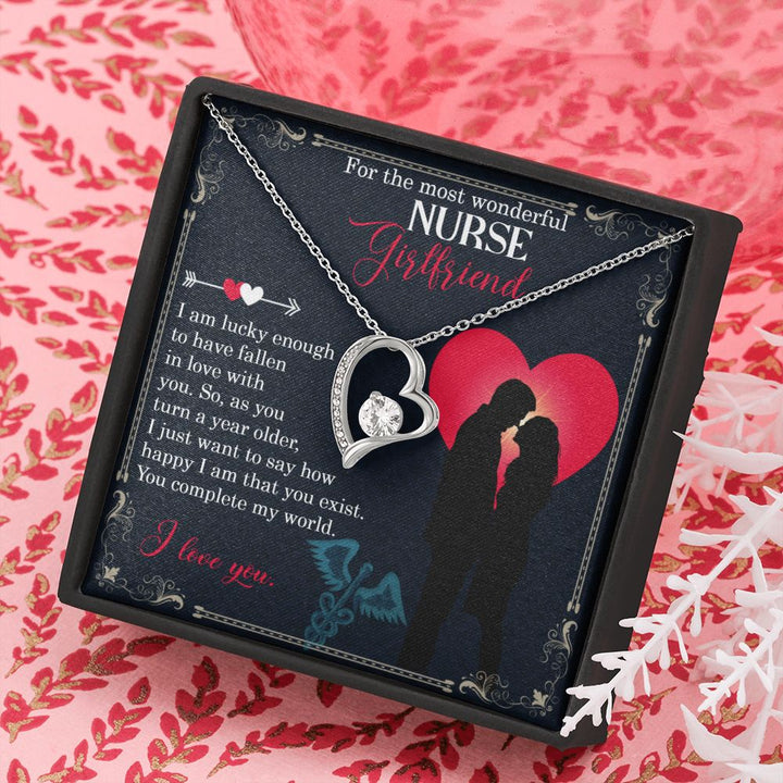 For the most wonderful Nurse Girlfriend | I just want to say how happy I am - Forever Love Necklace
