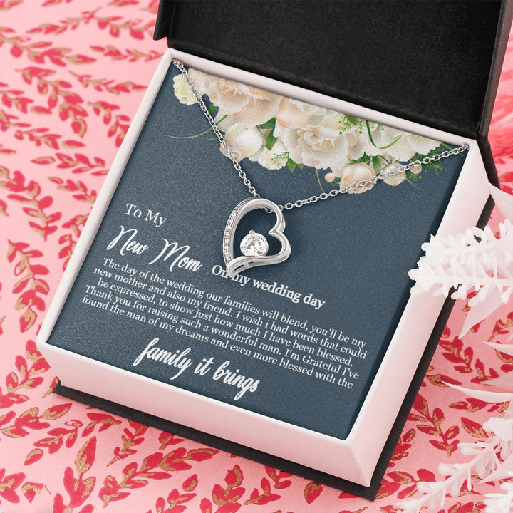 To My Mother-in-Law | To my new mom on my wedding day - Forever Love Necklace