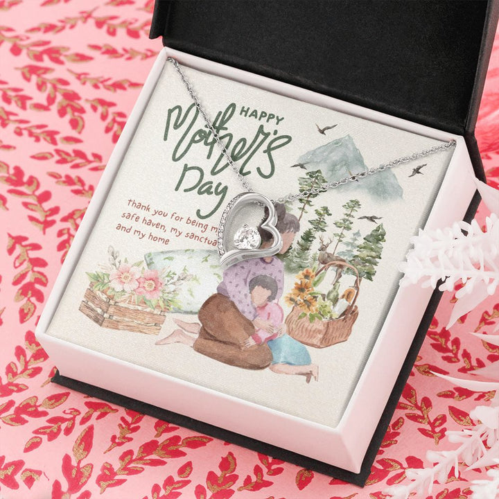 Happy Mother's Day | Thank you for being my safe haven - Forever Love Necklace