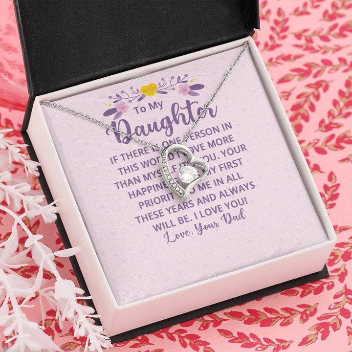 To My Daughter | My First Priority - Forever Love Necklace