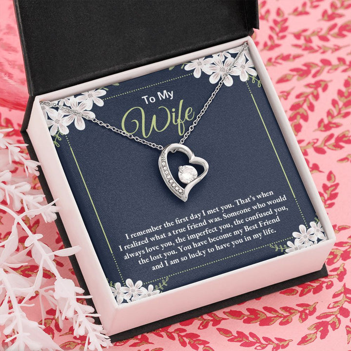 To My Wife | I remember the day I first met you - Forever Love Necklace