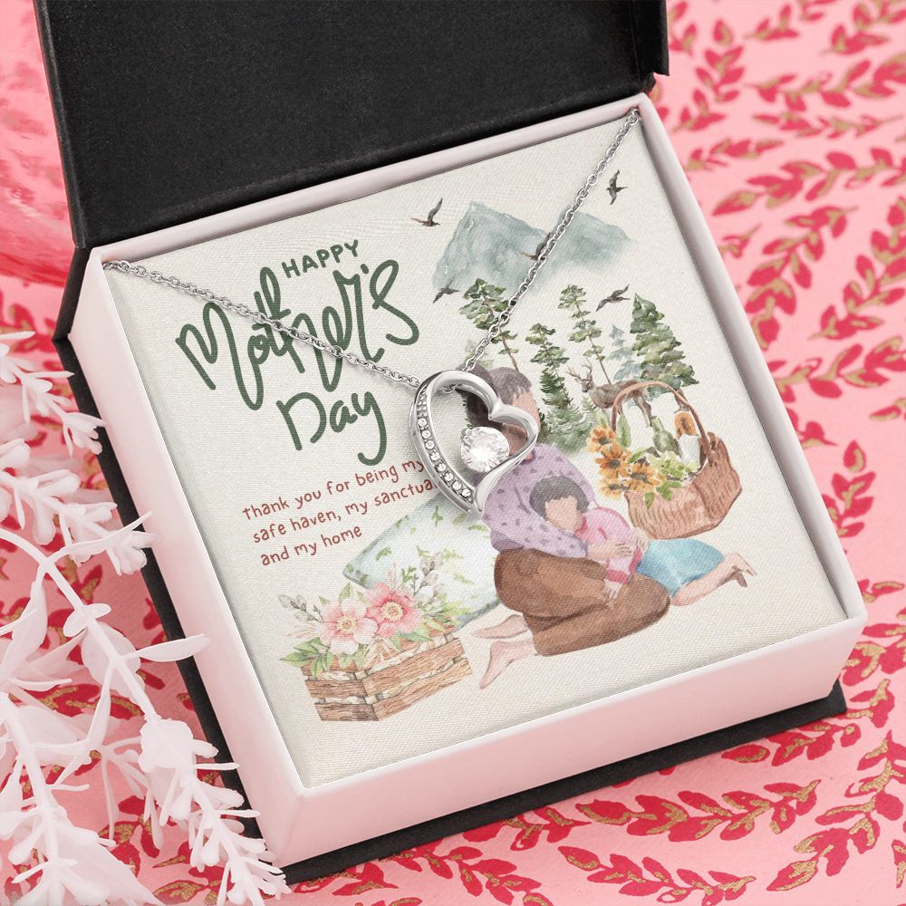 Happy Mother's Day | Thank you for being my safe haven - Forever Love Necklace