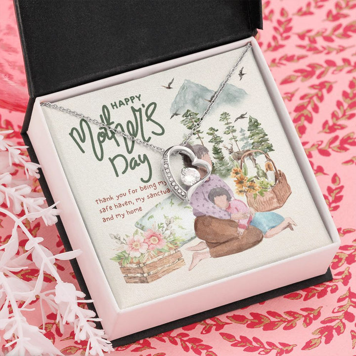 Happy Mother's Day | Thank you for being my safe haven - Forever Love Necklace