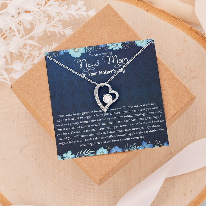 Mother's Day | Amazing New Mom - Forever Love Necklace