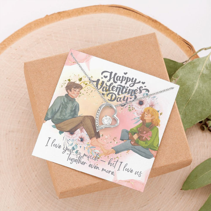 Happy Valentine's Day | Love, Together in Harmony - Forever Love Necklace