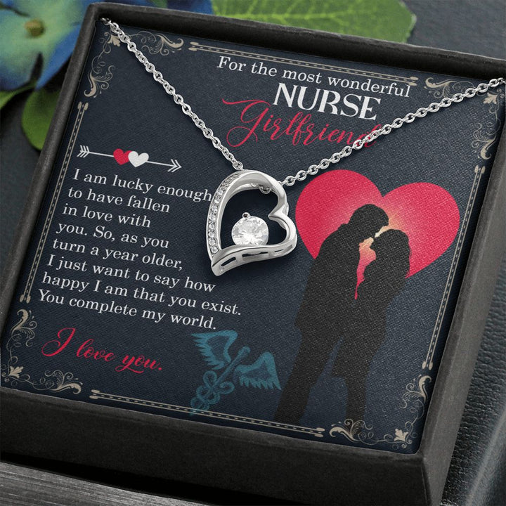 For the most wonderful Nurse Girlfriend | I just want to say how happy I am - Forever Love Necklace