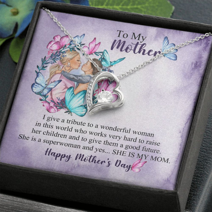 Mother's Day | My Mom is a Superwoman - Forever Love Necklace