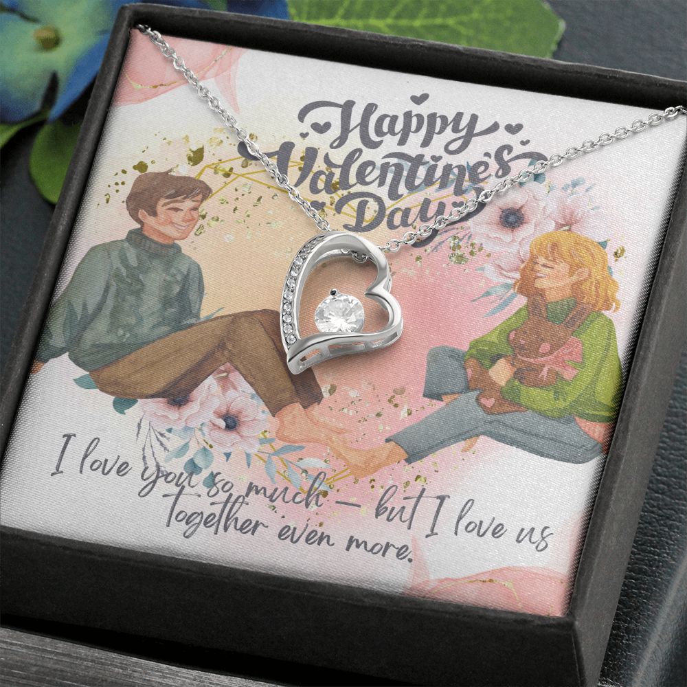 Happy Valentine's Day | Love, Together in Harmony - Forever Love Necklace