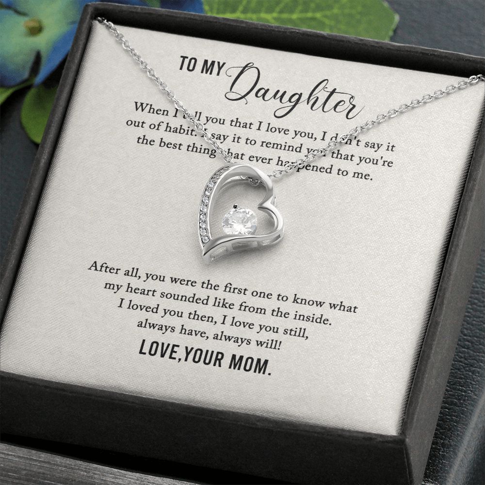 To My Daughter | I Love You My Daughter - Forever Love Necklace