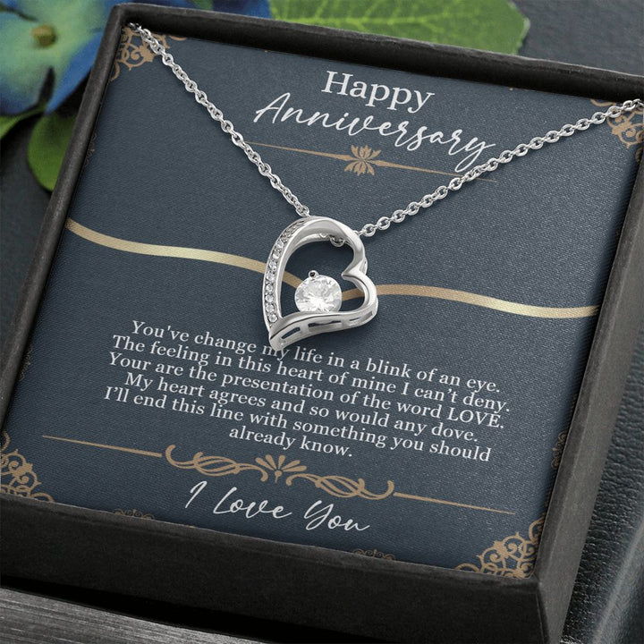 Happy Anniversary | You've change my life in a blink of an eye - Forever Love Necklace