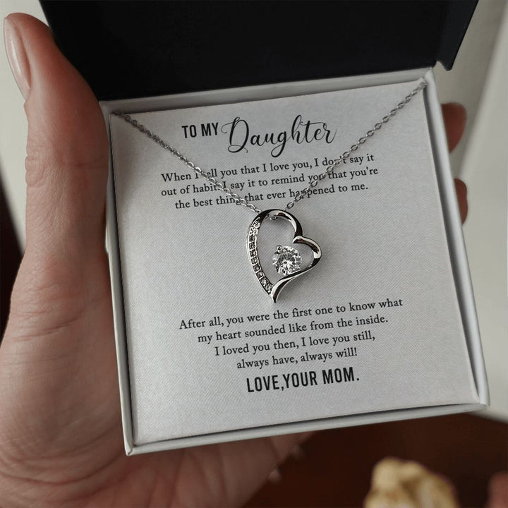 To My Daughter | I Love You My Daughter - Forever Love Necklace