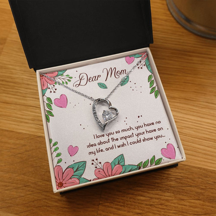 To My Mom | Mom I Love You so Much - Forever Love Necklace