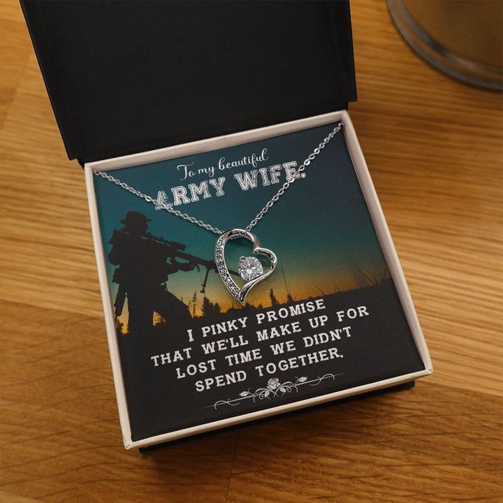 To My Wife | To My Beautiful Army Wife - Forever Love Necklace