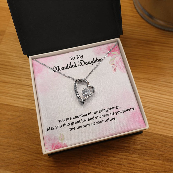 To My Beautiful Daughter | Graduate: Your Hard Work Pays Off! - Forever Love Necklace