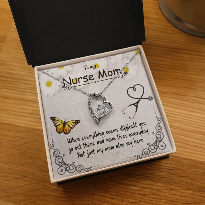 To My Mom | To My Nurse Mom - Forever Love Necklace