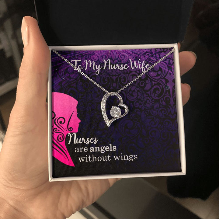 To My Nurse Wife | Nurses are Angels without wings - Forever Love Necklace