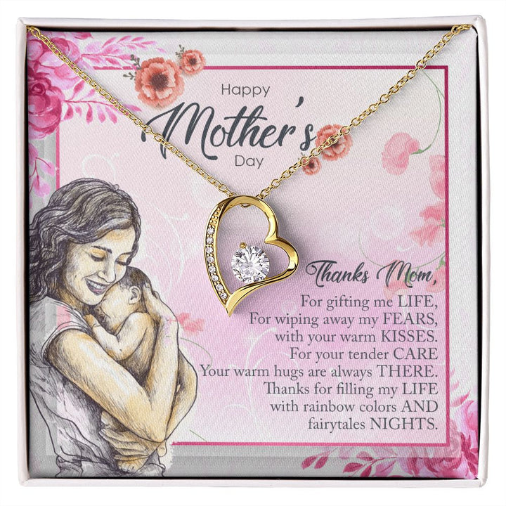 Happy Mother's Day | Thanks Mom, For Gifting me Life - Forever Love Necklace