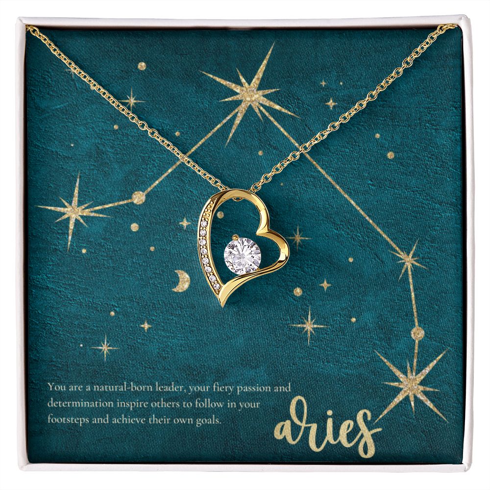 Aries | You are a natural-born leader, your fiery passion and determination inspire others to follow in your footsteps and achieve their own goals. - Forever Love Necklace