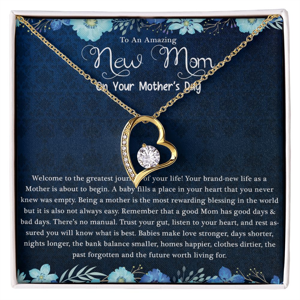 Mother's Day | Amazing New Mom - Forever Love Necklace