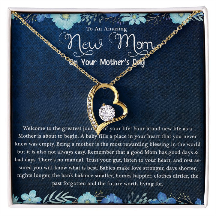Mother's Day | Amazing New Mom - Forever Love Necklace