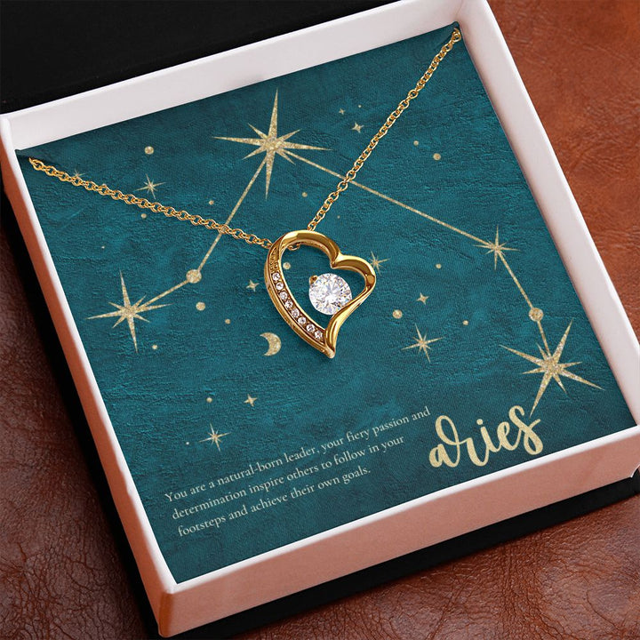 Aries | You are a natural-born leader, your fiery passion and determination inspire others to follow in your footsteps and achieve their own goals. - Forever Love Necklace