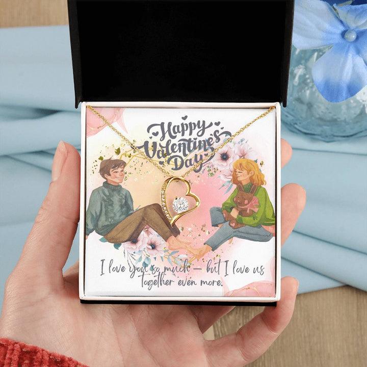 Happy Valentine's Day | Love, Together in Harmony - Forever Love Necklace
