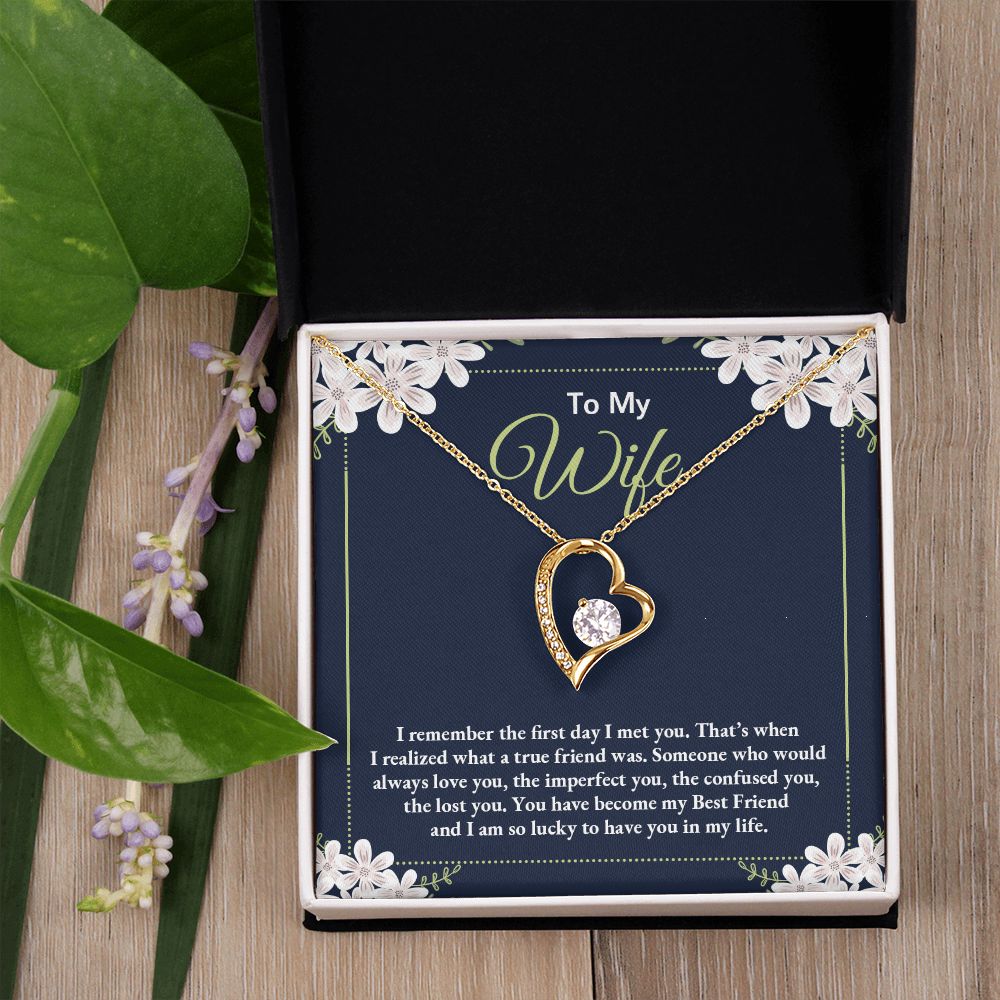 To My Wife | I remember the day I first met you - Forever Love Necklace