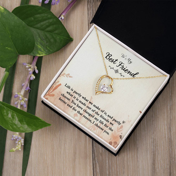 To My Best Friend | You Changed My Life - Forever Love Necklace