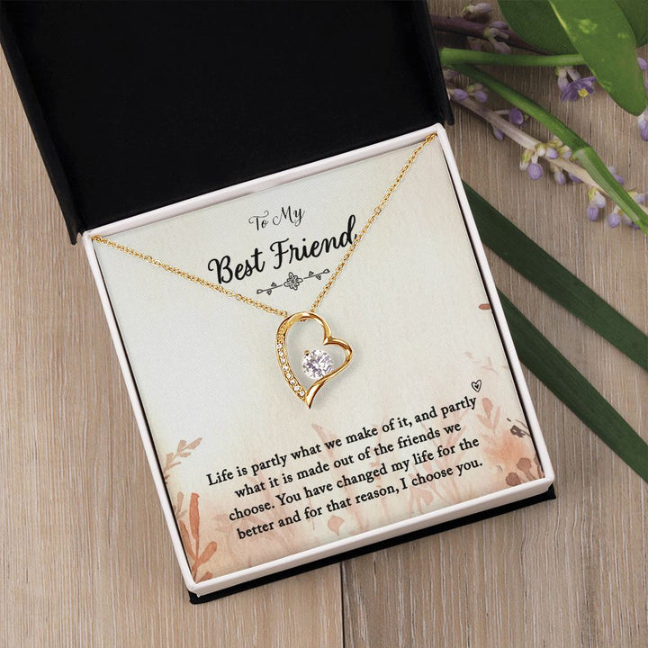 To My Best Friend | You Changed My Life - Forever Love Necklace