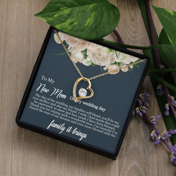 To My Mother-in-Law | To my new mom on my wedding day - Forever Love Necklace