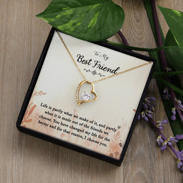 To My Best Friend | You Changed My Life - Forever Love Necklace